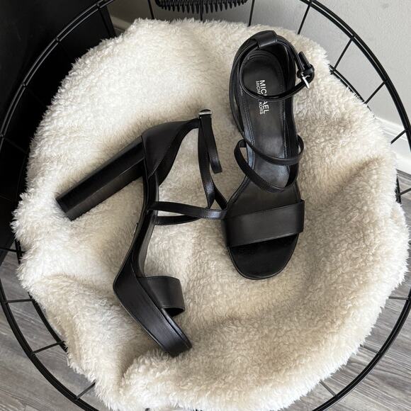Michael Kors Charlize Platform Heels Black - Picture 1 of 6